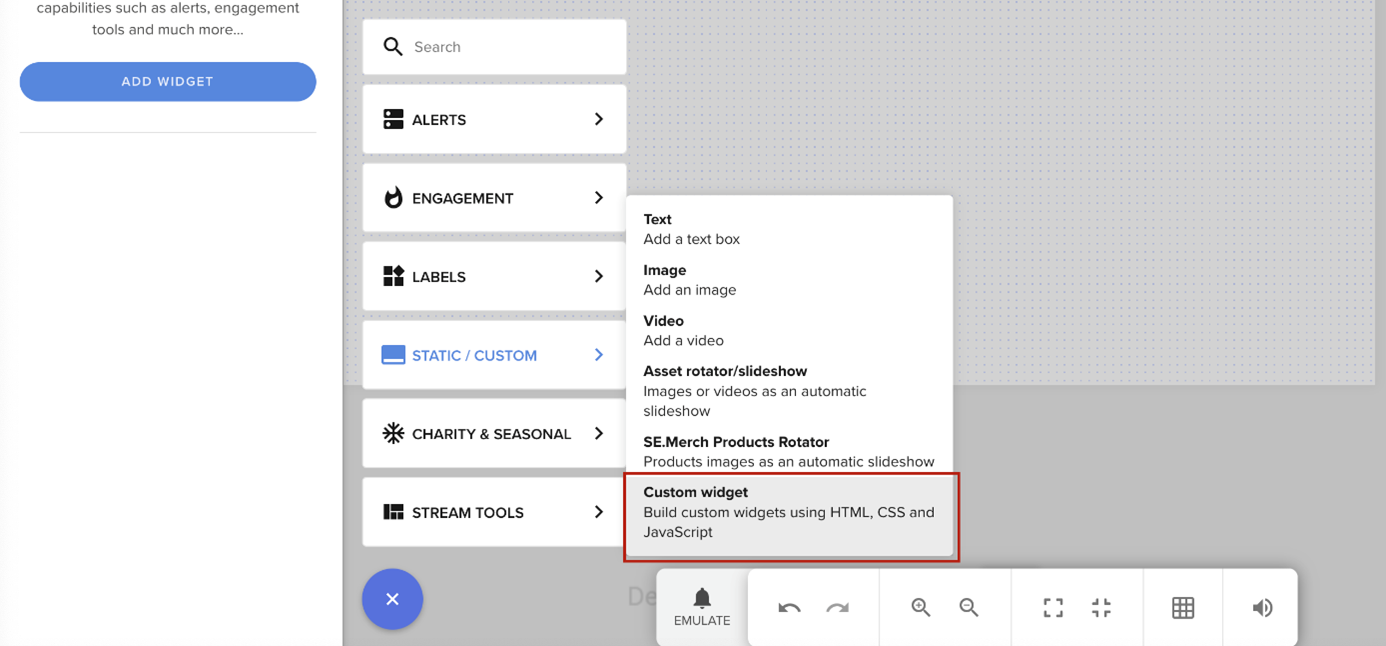 Select Custom Widget
