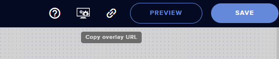 Copy overlay URL