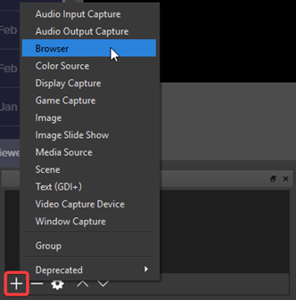 Add Browser Source in OBS